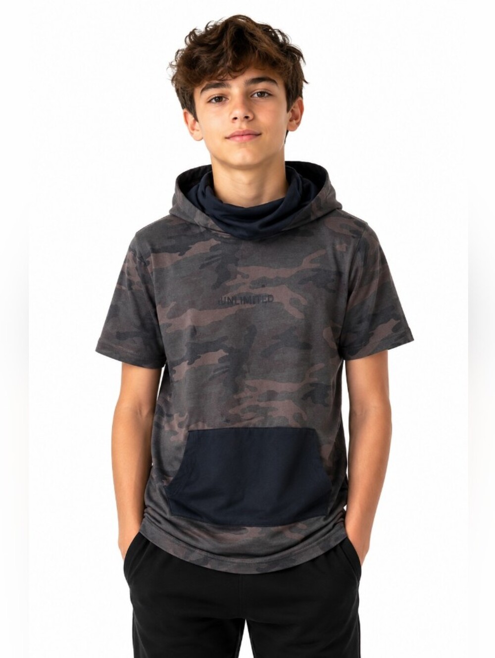 NWOT hooded Camo Hooded tee Sz 14